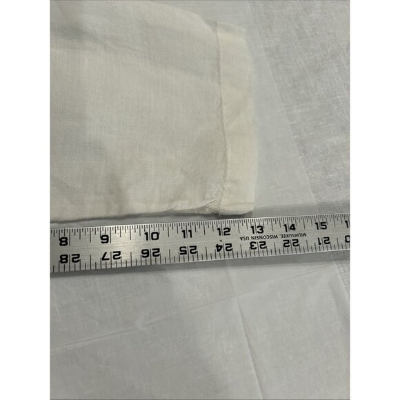 Sigrid Olsen Womens Blouse Tunic L Linen Pink White Stripe Pullover Beach - Picture 9 of 9